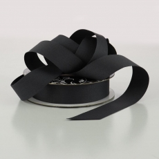 (DISC) 25MM COTTON RIBBON 25M CHARCOAL