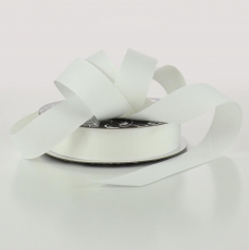 (DISC) 25MM COTTON RIBBON 25M WHITE