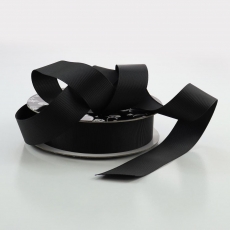 25MM X 25M GROSGRAIN BLACK