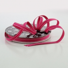 (DISC) 10MM X 20M GROSGRAIN - STITCH CERISE