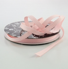 10MM X 20M GROSGRAIN - STITCH LIGHT PINK