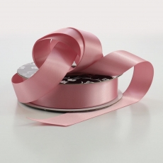 25MM DOUBLE SIDED SATIN 30M PER ROLL DUSTY PINK