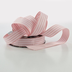 25MM STRIPED GROSGRAIN 20M LIGHT PINK