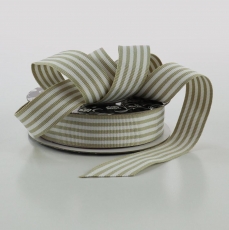 25MM STRIPED GROSGRAIN 20M NATURAL