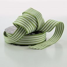 25MM STRIPED GROSGRAIN 20M OLIVE