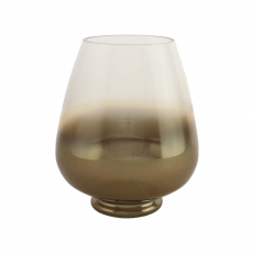 (DISC) CLEAR/COFFEE SMALL VASE 24H 12.5T 10B 20WP