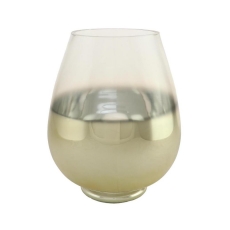 (DISC) CLEAR/GOLD LARGE VASE 29H 15T 12B 24WP