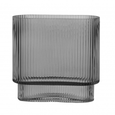 RYAH VASE 20H 20TL 9TW 17.5BL 5.2BW SMOKE GREY