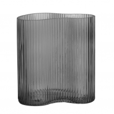INFINITY VASE 21H 18TL 12TW SMOKE GREY