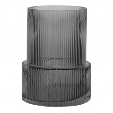 ZOFIA VASE 20H 15T 14.5B SMOKE GREY