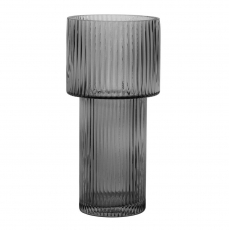 ZOFIA VASE 25H 12T 8.5B SMOKE GREY