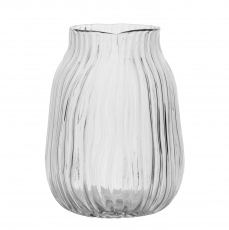 MILA VASE 20.5H 15T 7B 15WP CLEAR