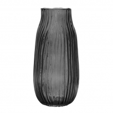 MILA VASE 26.5H 8T 5.5B 12.5WP SMOKE GREY