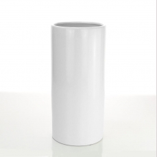 VASE CYLINDER 39H 18T 18B WHITE