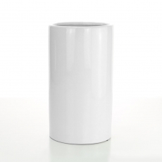 VASE CYLINDER 30H 16T 16B WHITE