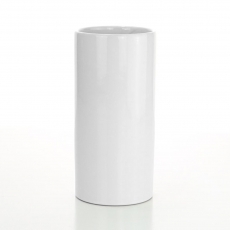 VASE CYLINDER 24H 11.5T 11.2B WHITE