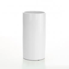 VASE CYLINDER 20H 10T 10B WHITE