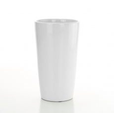 (DISC) VASE CONE 25H 14T 10B WHITE