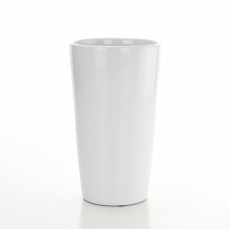 VASE CONE 25H 14T 10B WHITE