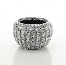 (DISC) FISHBOWL GLAZED CERAMIC POT 10.5H 11T 10B 15WP
