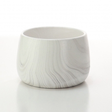 (DISC) MARBLE CERAMIC POT 11H 14T 16B 15WP