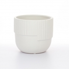 (DISC) DOLOMITE BOHO RND POT MATTE WHITE 12H 13.8T 9.5B