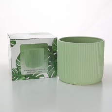 DOL CYLINDER 20H 22.5T 22.5B SOFT GREEN RIBBED