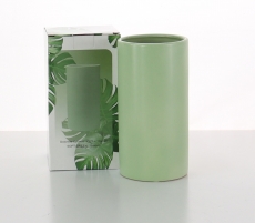 (DISC) DOL CYLINDER 19.7H 10T 10B SOFTGREEN SMOOTH
