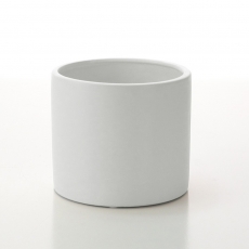 MATTE CYLINDER VASE 11.8H 13.5T 13.5B WHITE