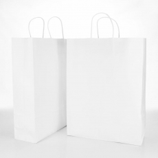 WHITE KRAFT BAG 42H 32W W-HANDLE WKPT420-MIDI