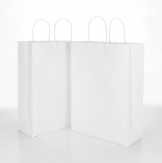 WHITE KRAFT BAG 35H 26W W-HANDLE WKPT350-SMALL