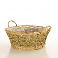 SEAGRASS & WILLOW RND BASKET 14H 34.5T 25B