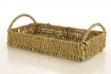 BASKET SEAGRASS TRAY W/HANDLES 6H 35TL 19TW