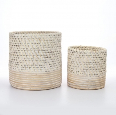 S/2 WHITEWASHED RND COILED 18-25H 18-24T 18-24B