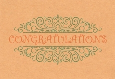 (DISC) KRAFT CARD - CONGRATULATIONS 2