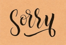 (DISC) KRAFT CARD - SORRY 1