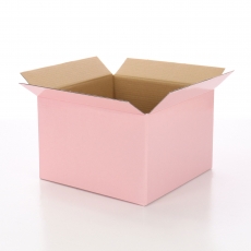 BOX SMALL GLOSS no insert LIGHT PINK 21.5x21.5x19H (FLAP 5CM)