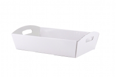 HAMPER TRAY SMALL WHITE 6.5Hx25Lx17W