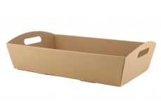 HAMPER TRAY LARGE KRAFT 8Hx35Lx23W