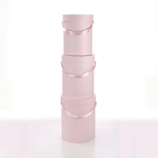 HAT BOX LIGHT PINK S/3 20X25H 22X27H 24X29H