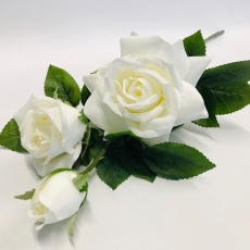 73CM GARDEN ROSE MULTI HEAD WHITE