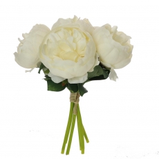 (DISC) PEONY BOUQUET X 6 HEADS 28CM CREAM