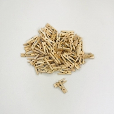 MINI WOODEN NATURAL PEGS 90PCS/BOX 3.5CM