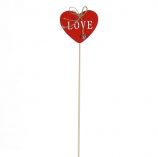 7CM LOVE HEART PICK - RED PACK/10