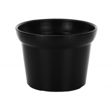 LARGE ROUND POT PLASTIC BLACK 12HX12BX17T