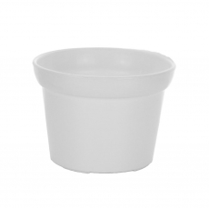 LARGE ROUND POT PLASTIC WHITE 12HX12BX17T