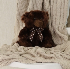 (DISC) TEDDY BEAR CHOCOLATE 20CM SITTING