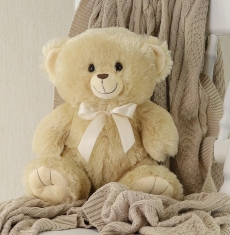 TEDDY BEAR CREAM 30CM SITTING