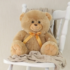 TEDDY BEAR LT BROWN 40CM SITTING