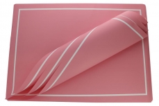 50X70 ROSE W/WHITE BORDER PEARL SHEET 60u PK/50